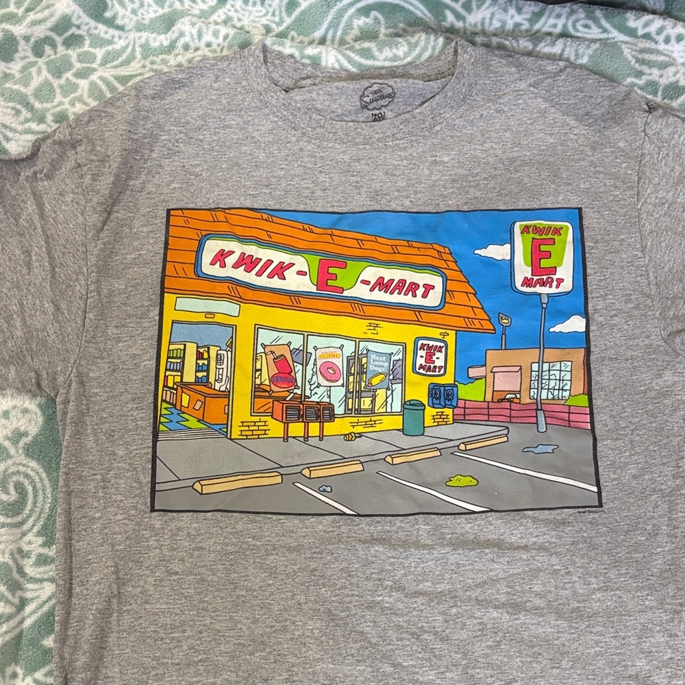 Simpsons Gray Kwik-E-Mart T-Shirt